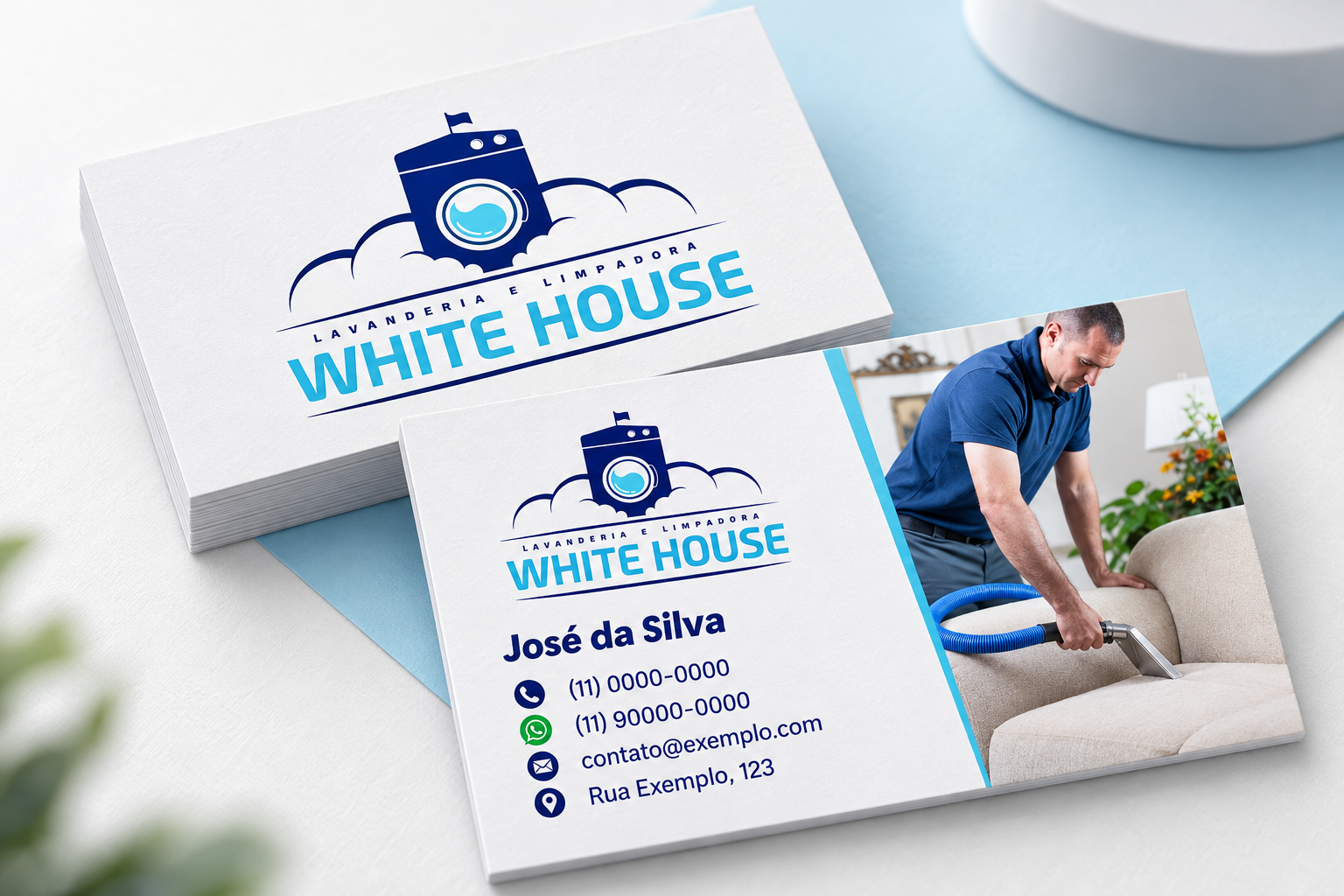 Identidade visual + social — Lavanderia White House — imagem 1