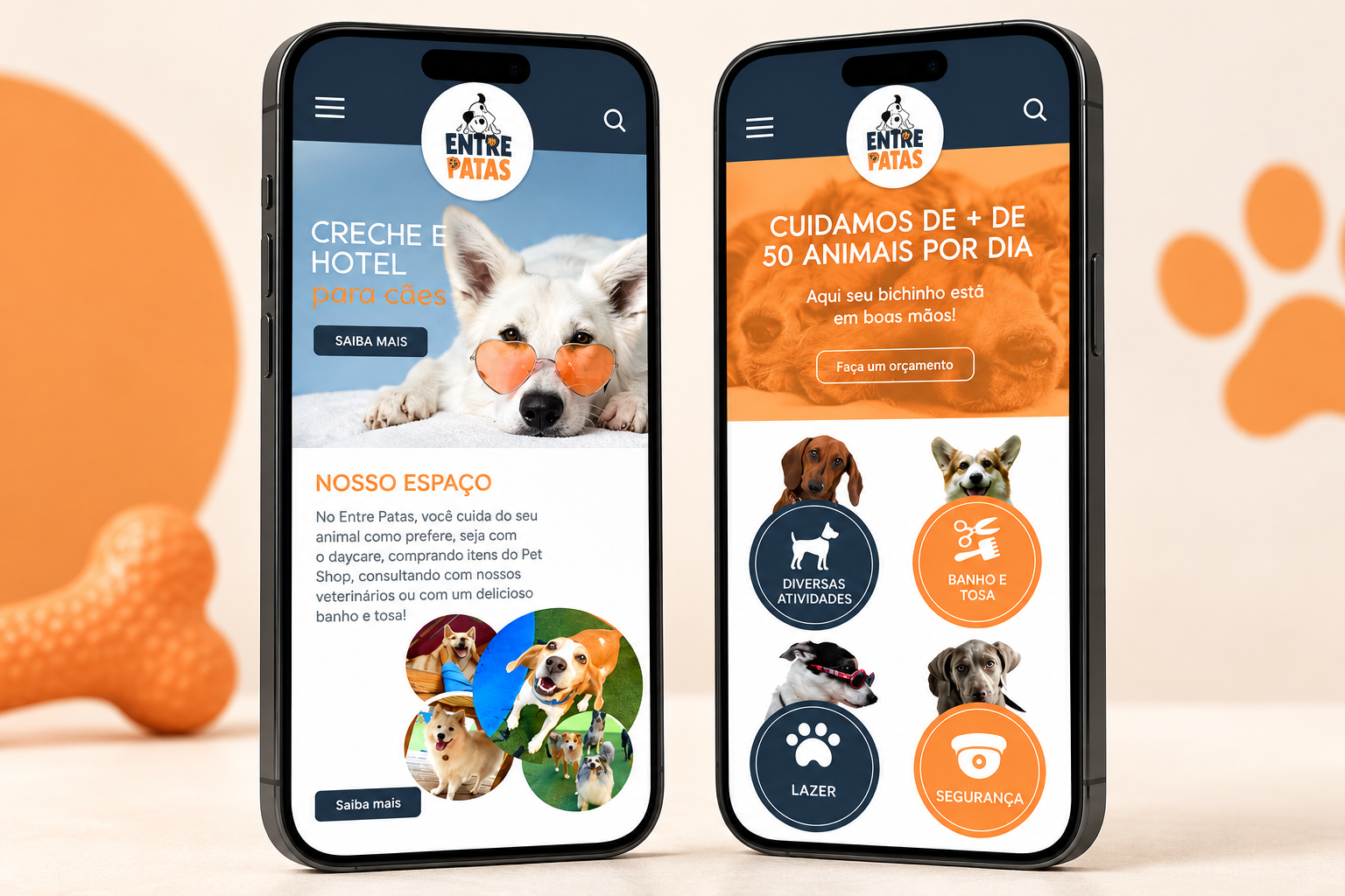 Website — Entrepatas Day Care — imagem 1